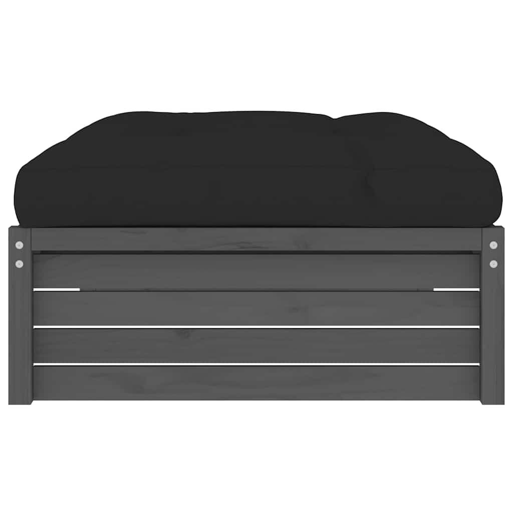 vidaXL Tuinvoetenbank Grenenhout Grijs -60% Korting!