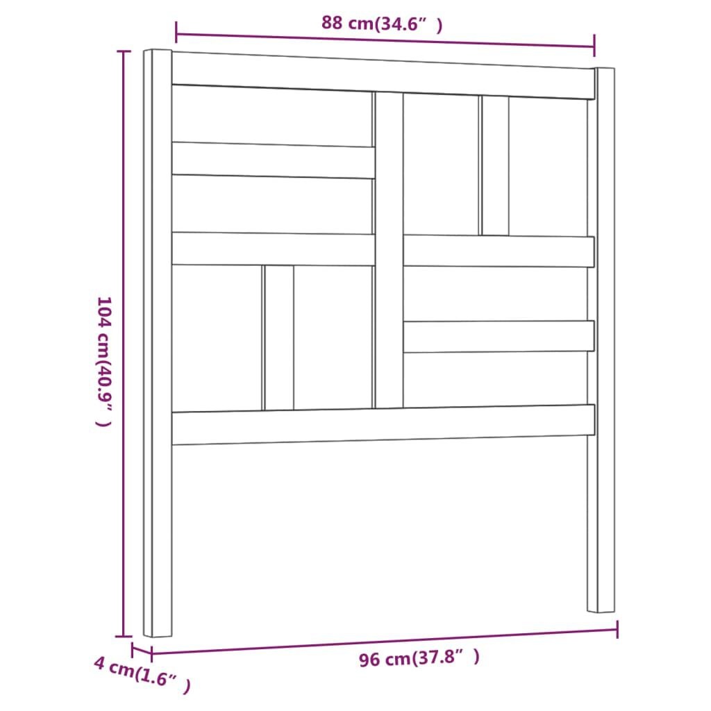 VidaXL Hoofdbord Grenenhout Wit 96cm - 45% Korting!