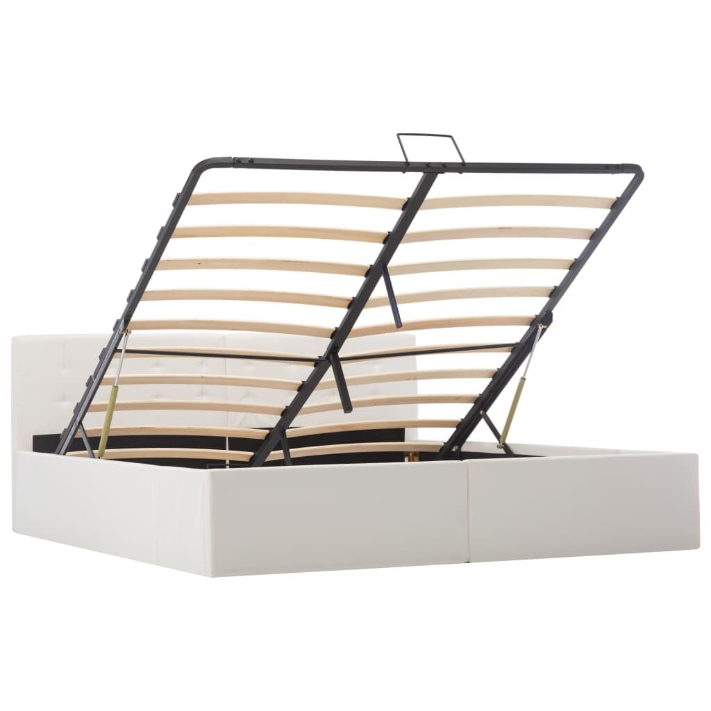 vidaXL Bedframe 160x200 Wit Kunstleer -35%! Retourdeal