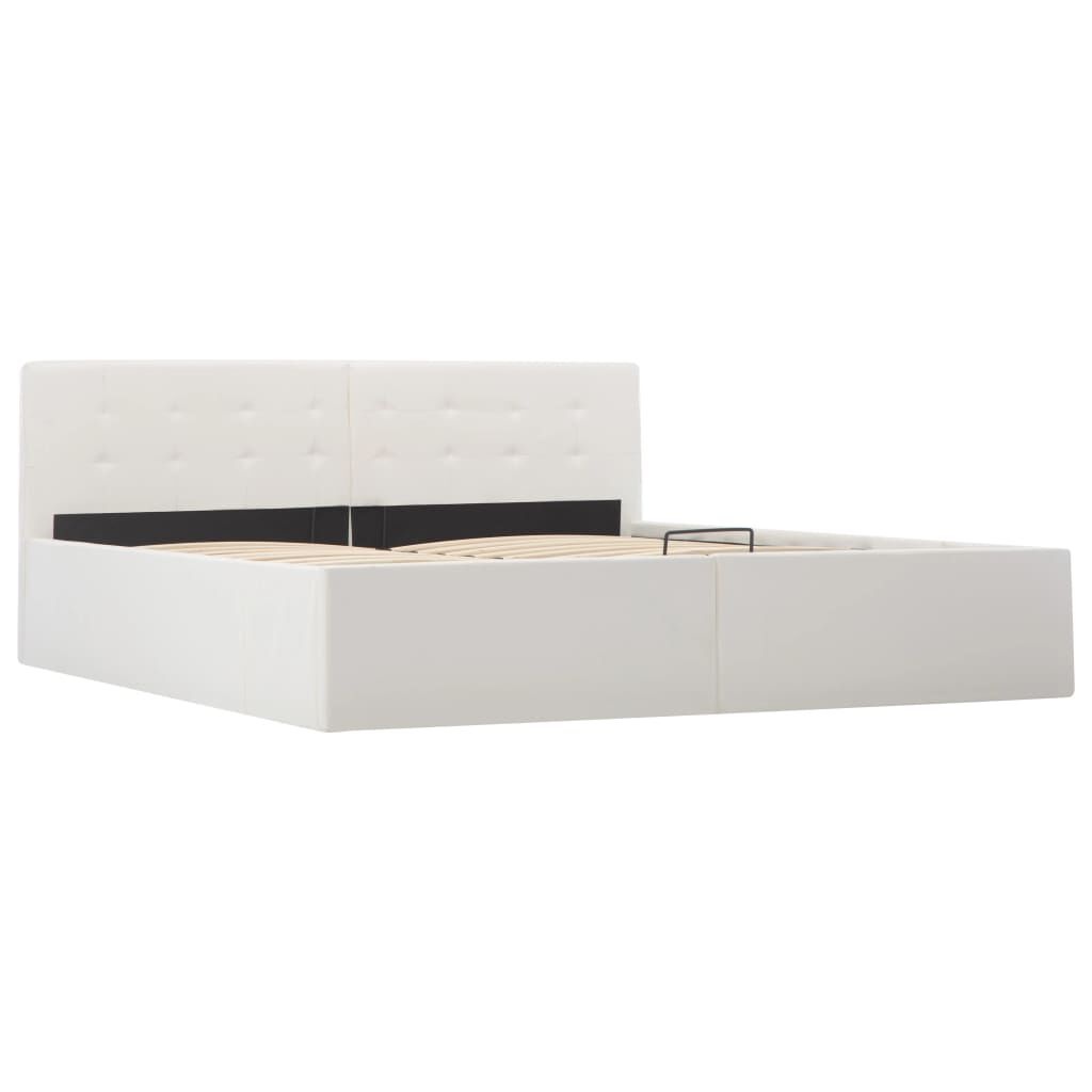 vidaXL Bedframe 160x200 Wit Kunstleer -35%! Retourdeal