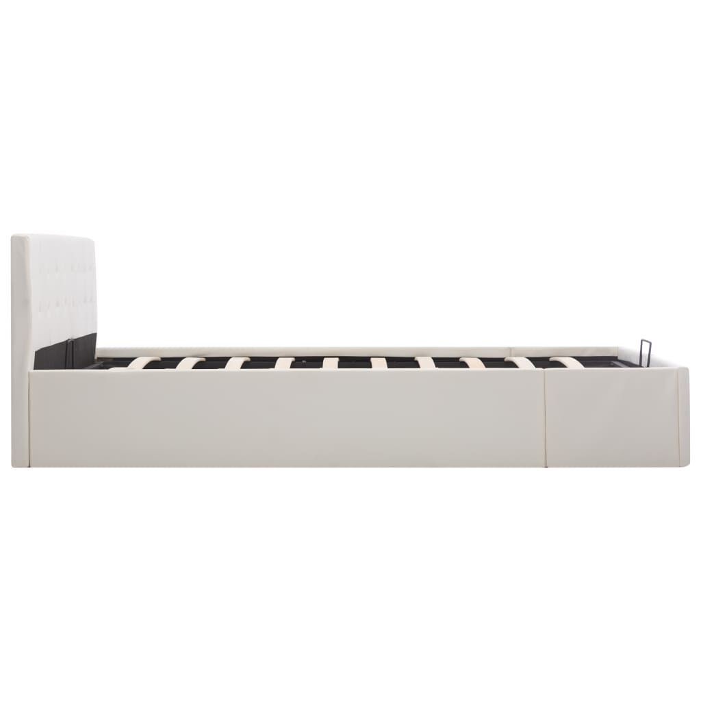 vidaXL Bedframe 160x200 Wit Kunstleer -35%! Retourdeal