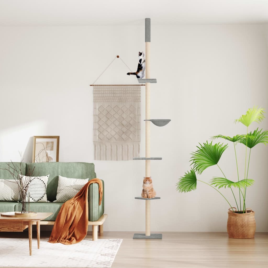 Kattenmeubel vloer tot plafond lichtgrijs - 41% korting!