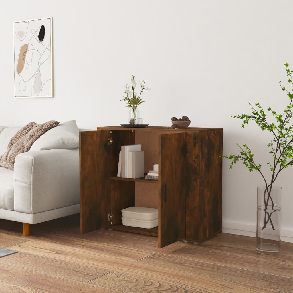 vidaXL Dressoir Gerookt Eiken 80cm - 35% Korting!