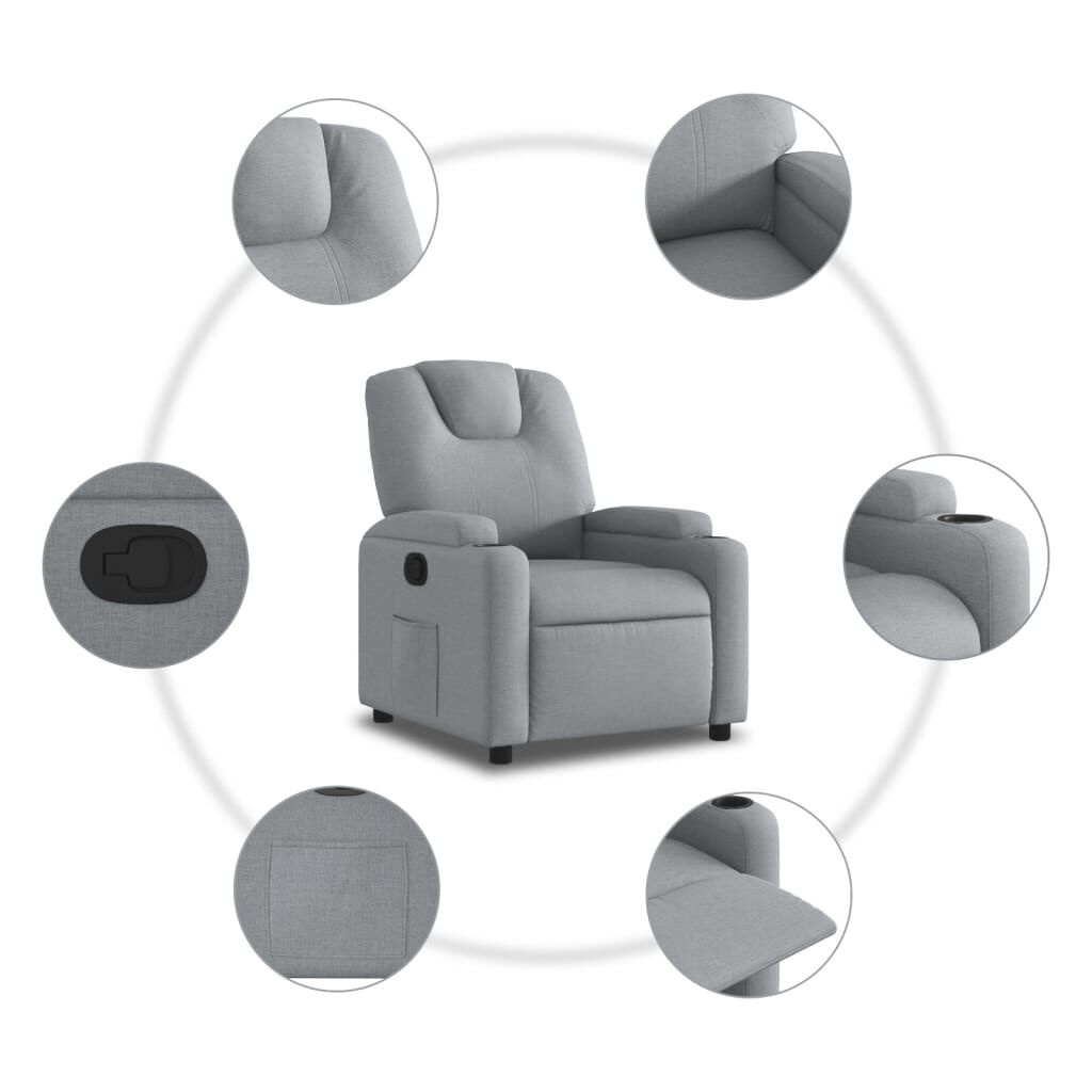 vidaXL Verstelbare Fauteuil Lichtgrijs - 35% Korting!