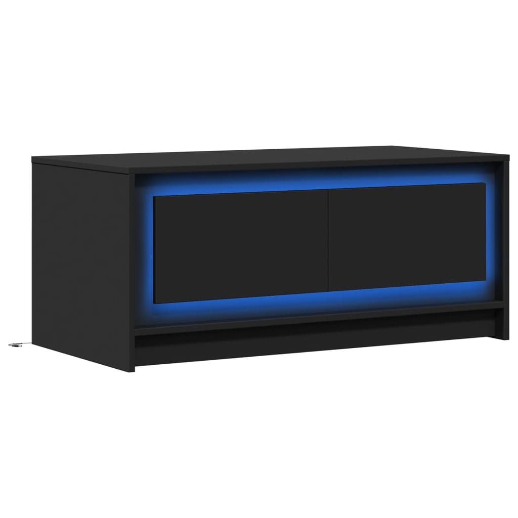 vidaXL Salontafel met LED Zwart Hout - 35% Korting!