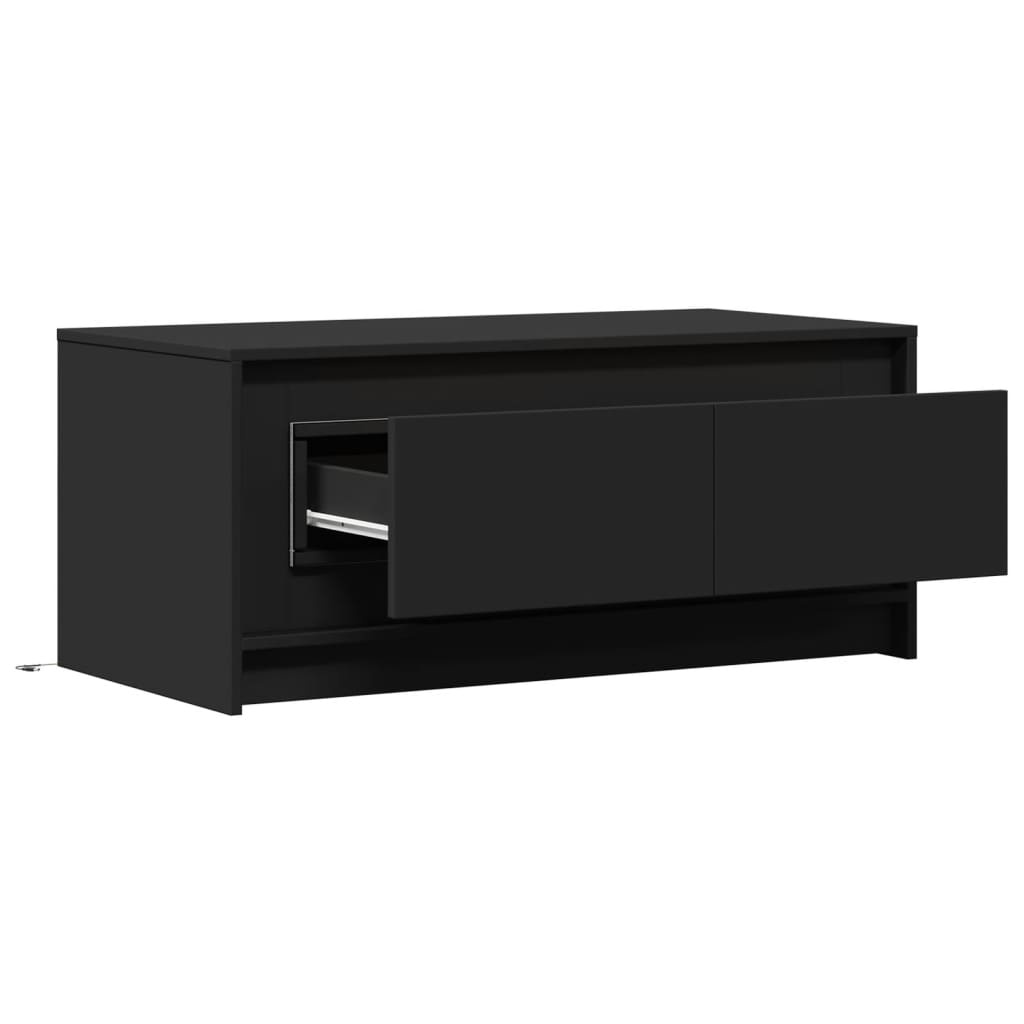 vidaXL Salontafel met LED Zwart Hout - 35% Korting!