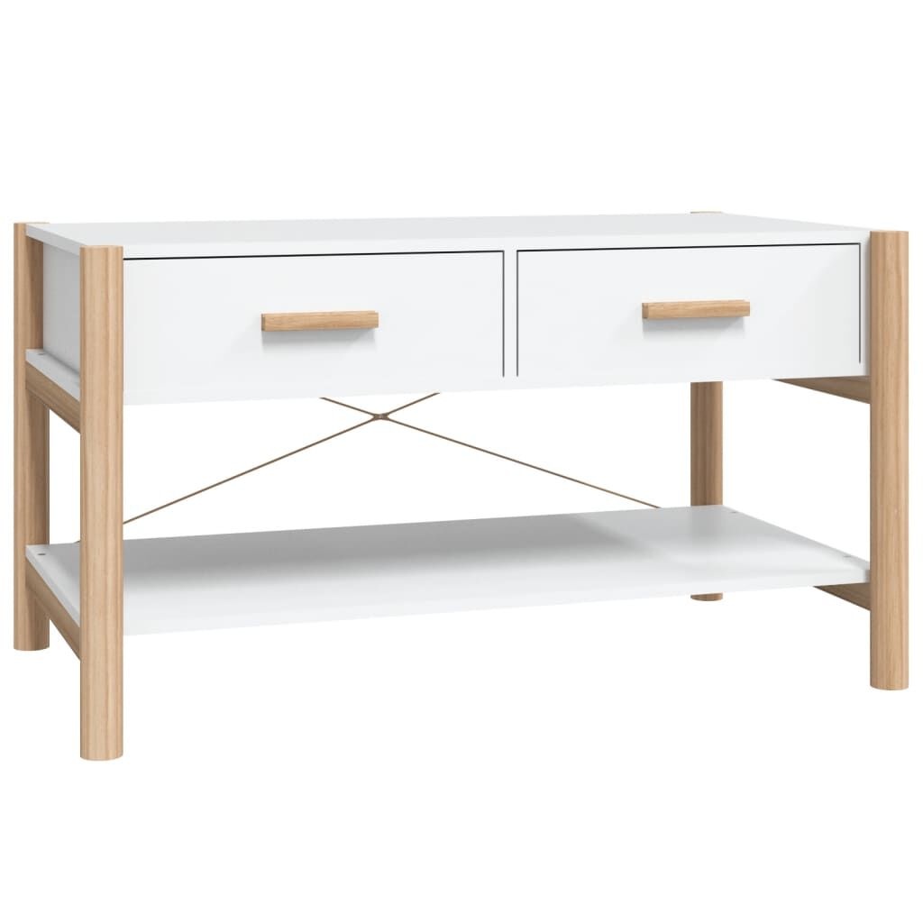 Salontafel Wit Hout 82x48x45cm - 35% Korting!