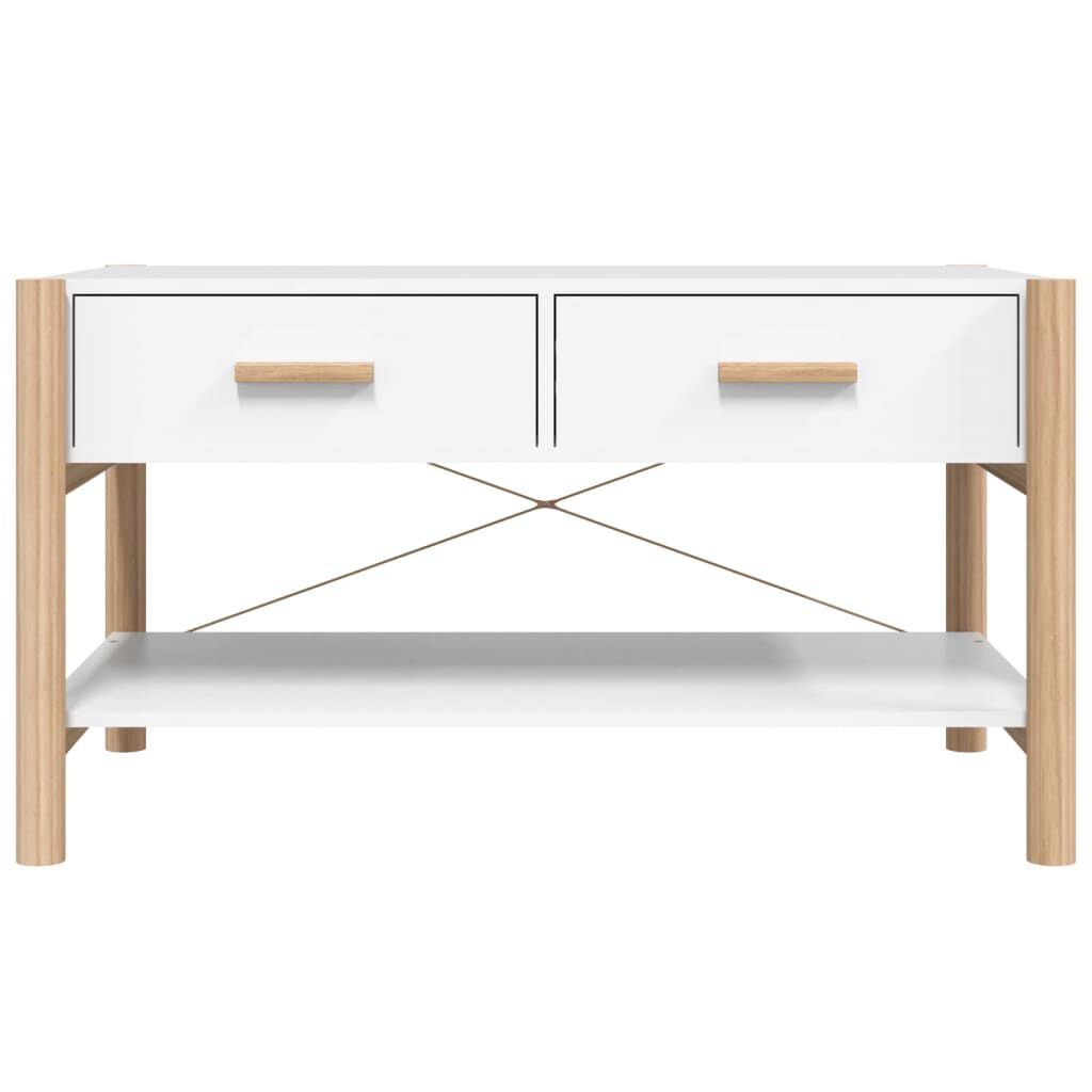 Salontafel Wit Hout 82x48x45cm - 35% Korting!