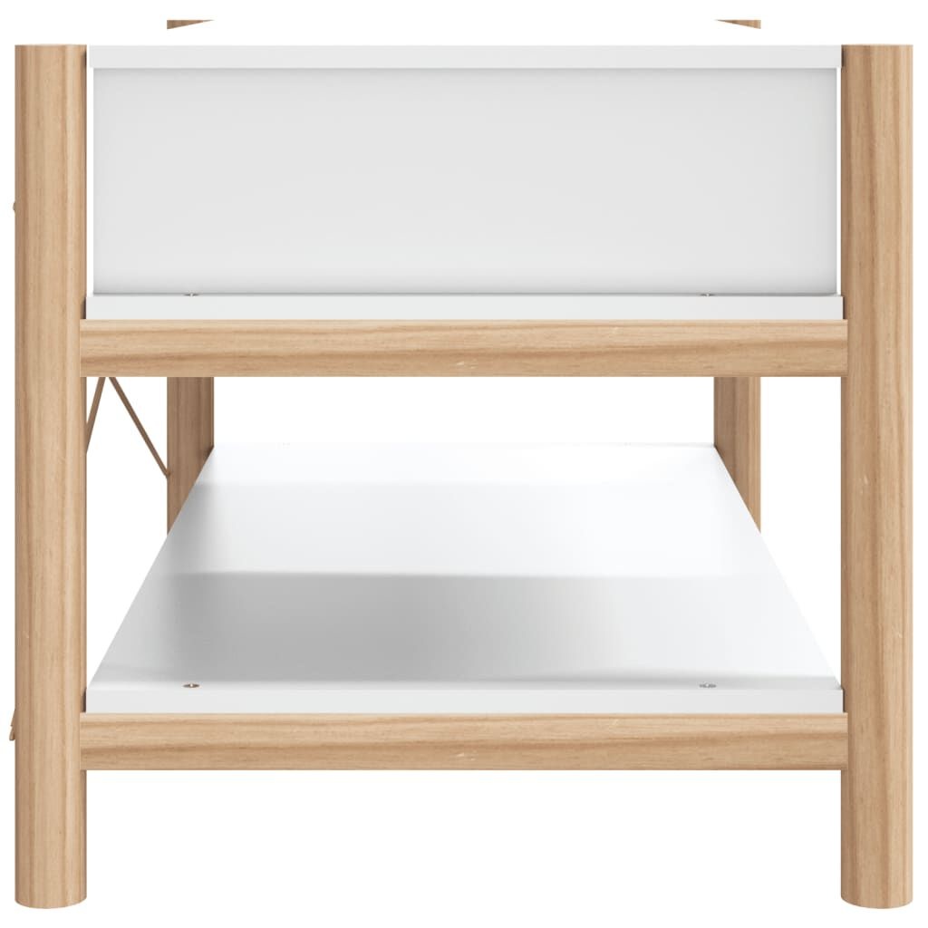 Salontafel Wit Hout 82x48x45cm - 35% Korting!