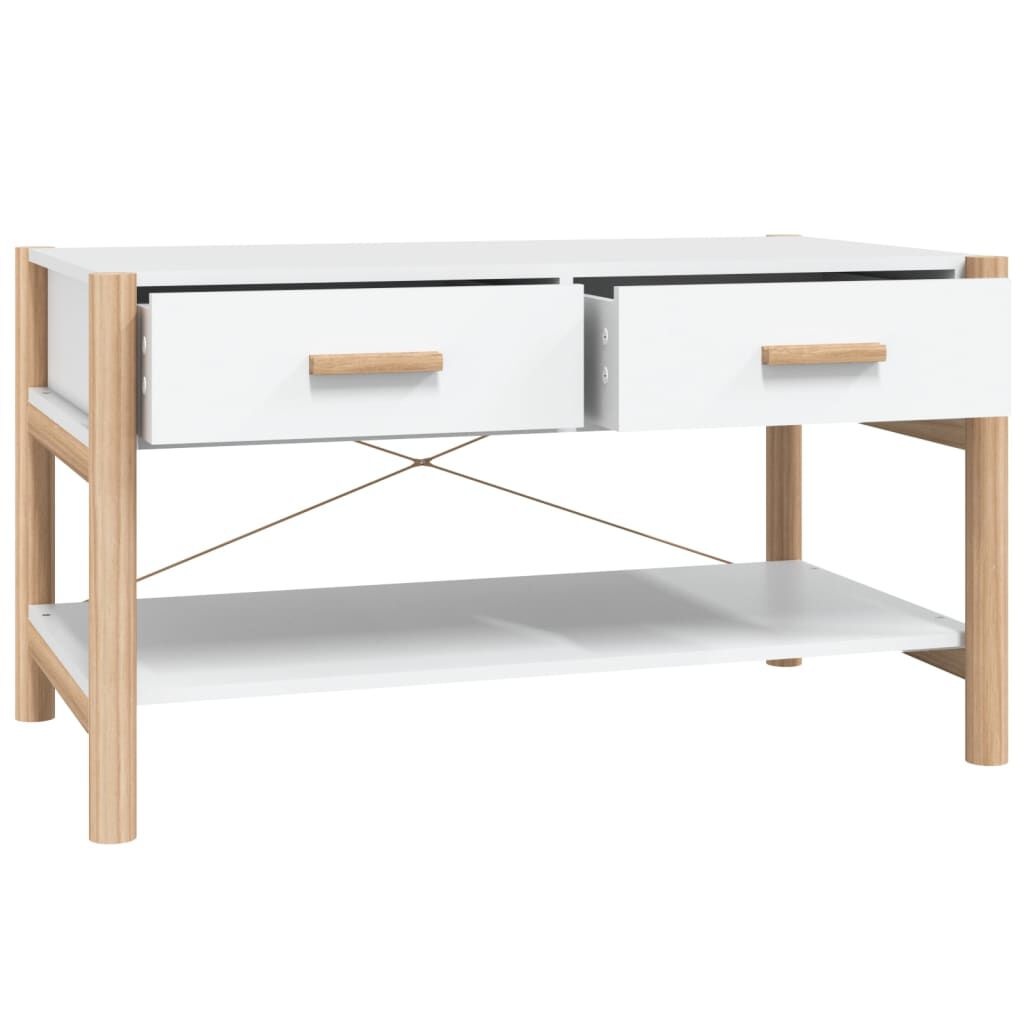 Salontafel Wit Hout 82x48x45cm - 35% Korting!