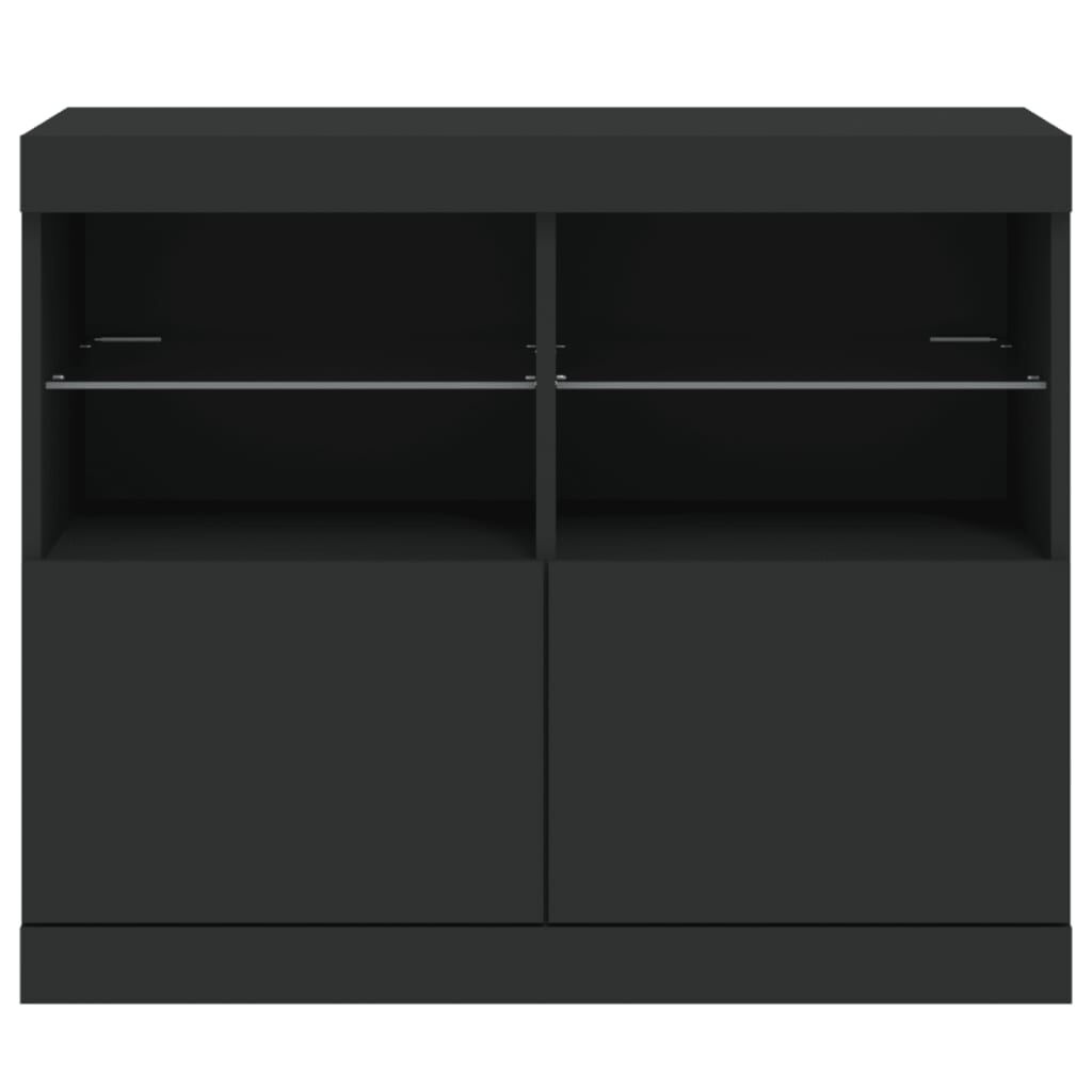 Dressoir met LED Zwart - 81cm - VidaXL - 45% Korting!