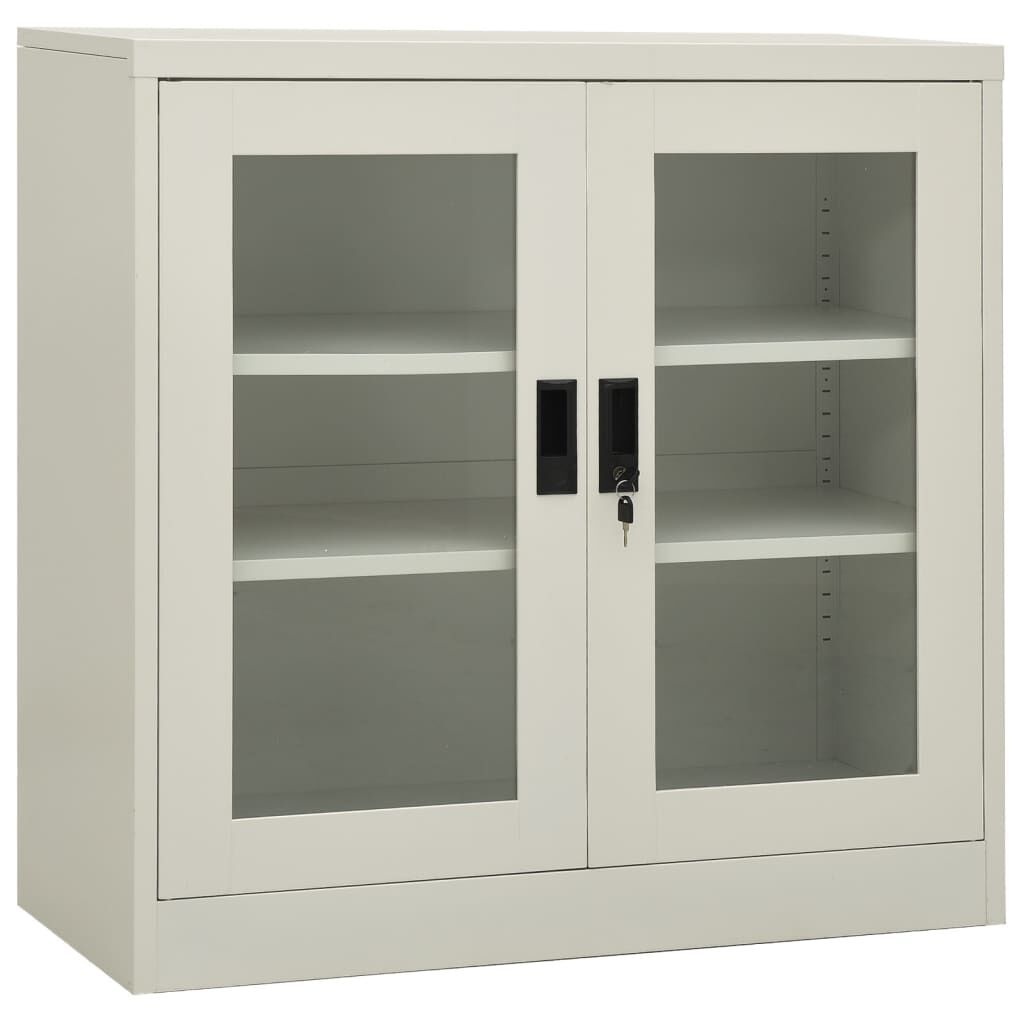 vidaXL Kantoorkast Lichtgrijs 90cm - 53% Korting!