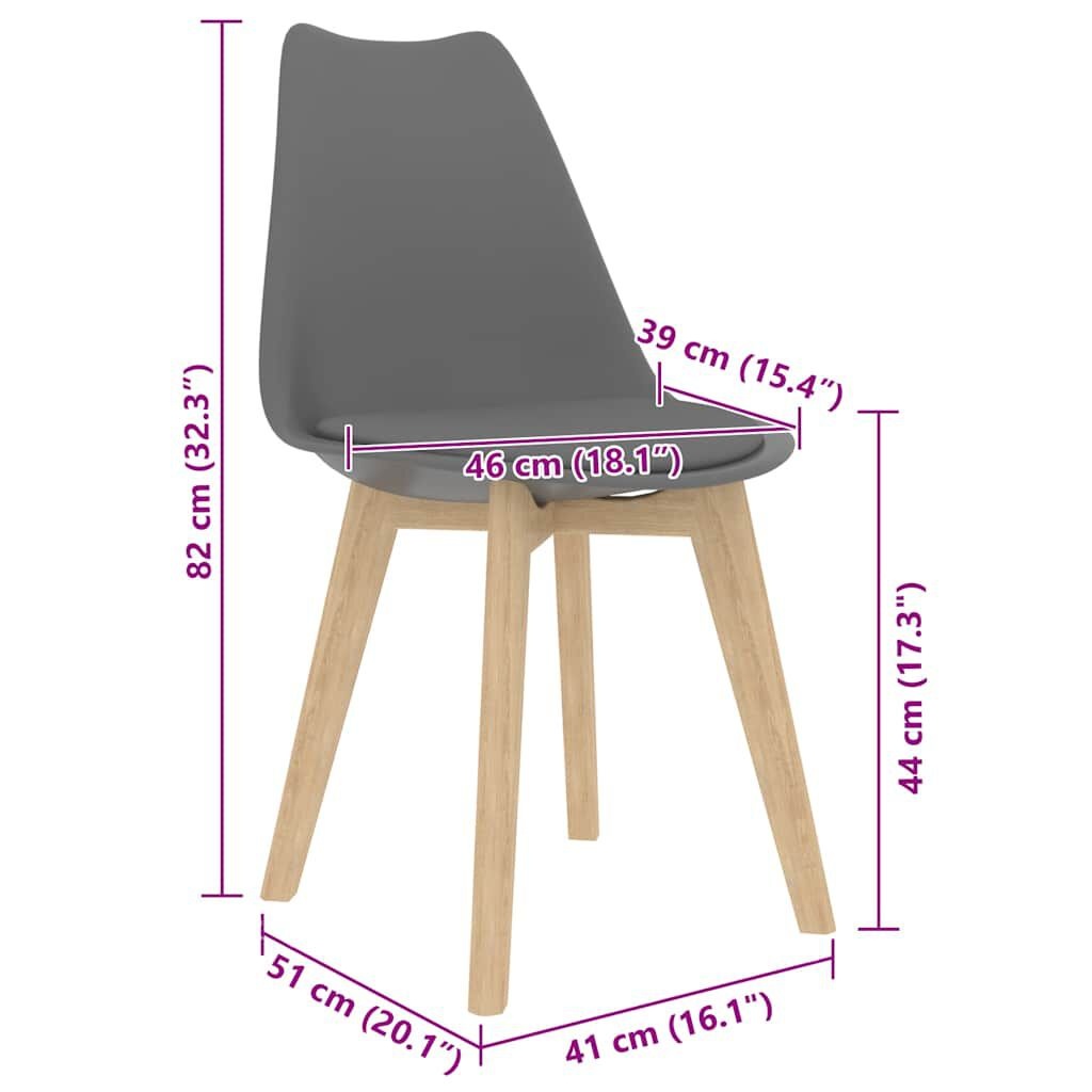 vidaXL Eetkamerstoelen (2x) Grijs - 57% Korting!