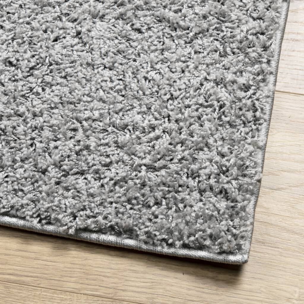 vidaXL Shaggy Vloerkleed Grijs 140x200 -53%! Topdeal