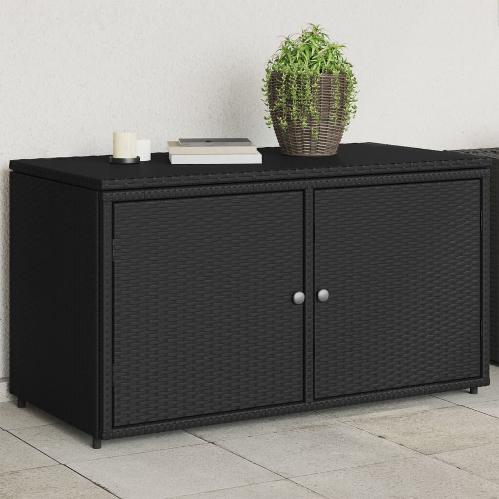 vidaXL Tuinkast Zwart Rattan 110cm - 35% Korting!