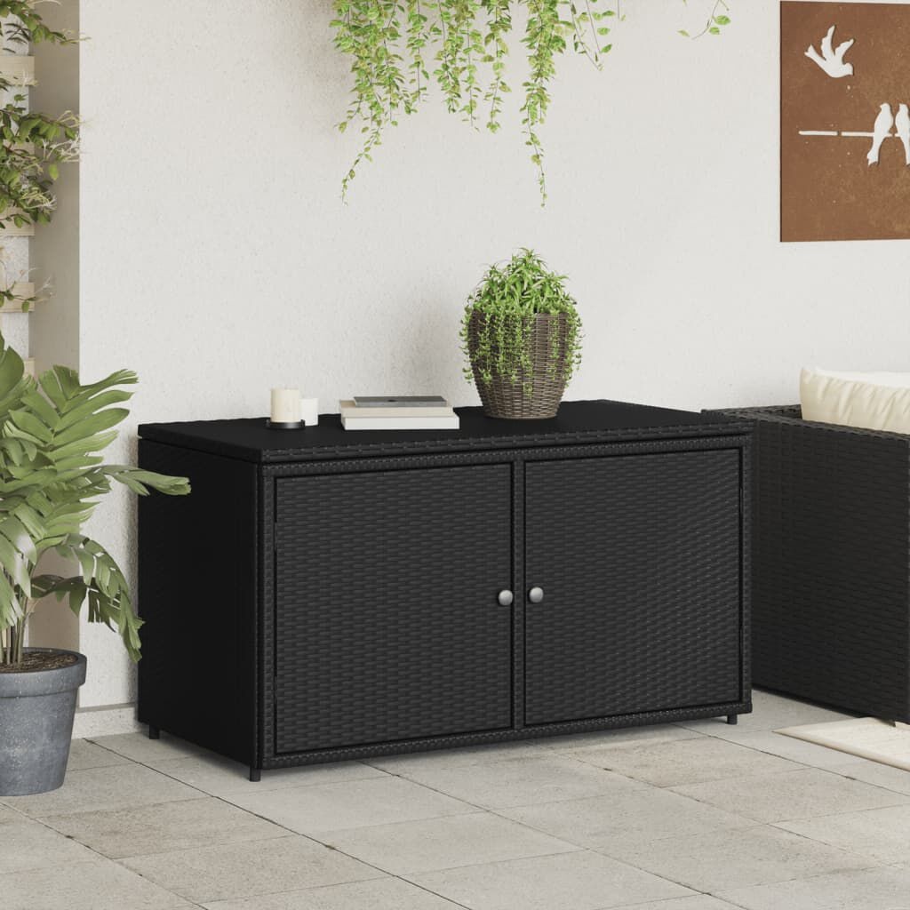 vidaXL Tuinkast Zwart Rattan 110cm - 35% Korting!
