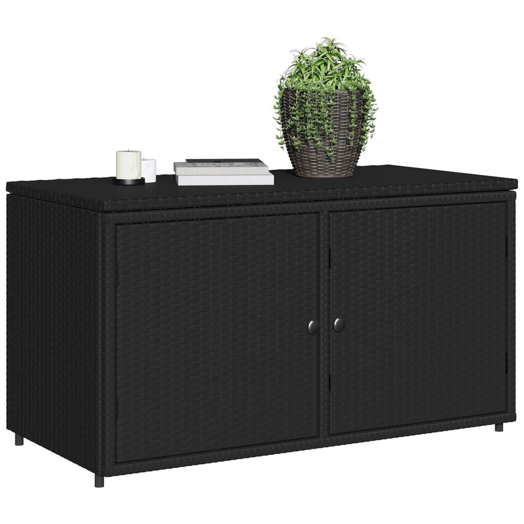 vidaXL Tuinkast Zwart Rattan 110cm - 35% Korting!