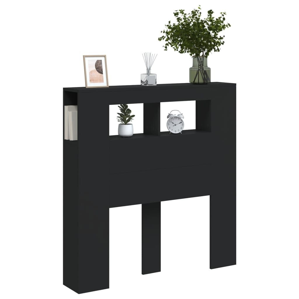 vidaXL LED Hoofdbord 100cm Zwart Hout - 57% Korting!