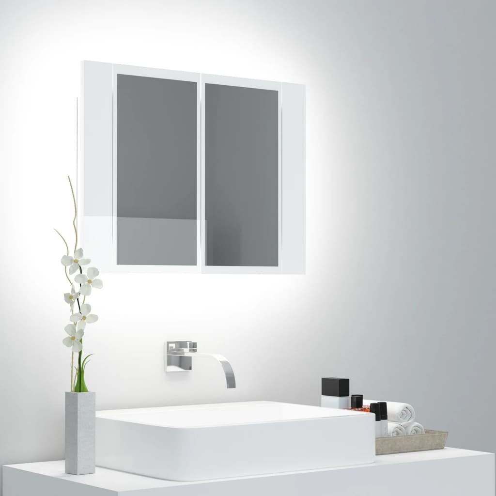 vidaXL Badkamerkast LED Wit - 35% Korting - Retourdeal!