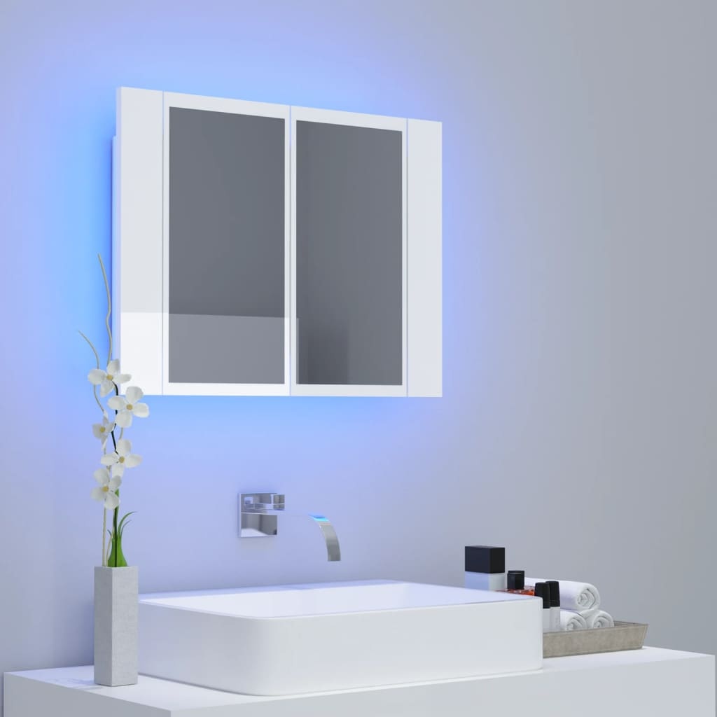 vidaXL Badkamerkast LED Wit - 35% Korting - Retourdeal!