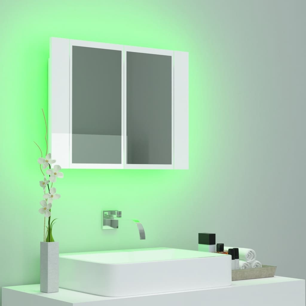 vidaXL Badkamerkast LED Wit - 35% Korting - Retourdeal!