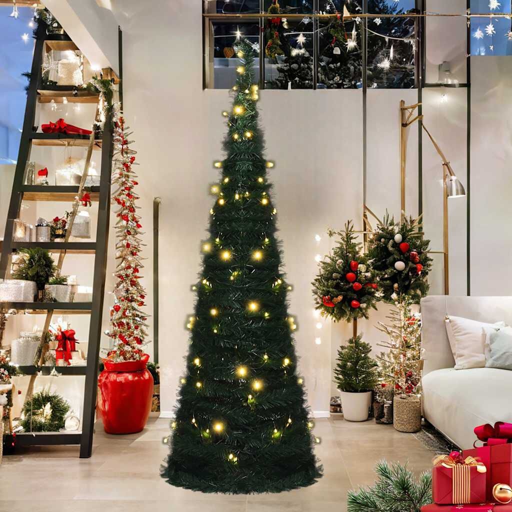 Kunstkerstboom met LED Verlichting - Pop-up 180cm -35% Korting!