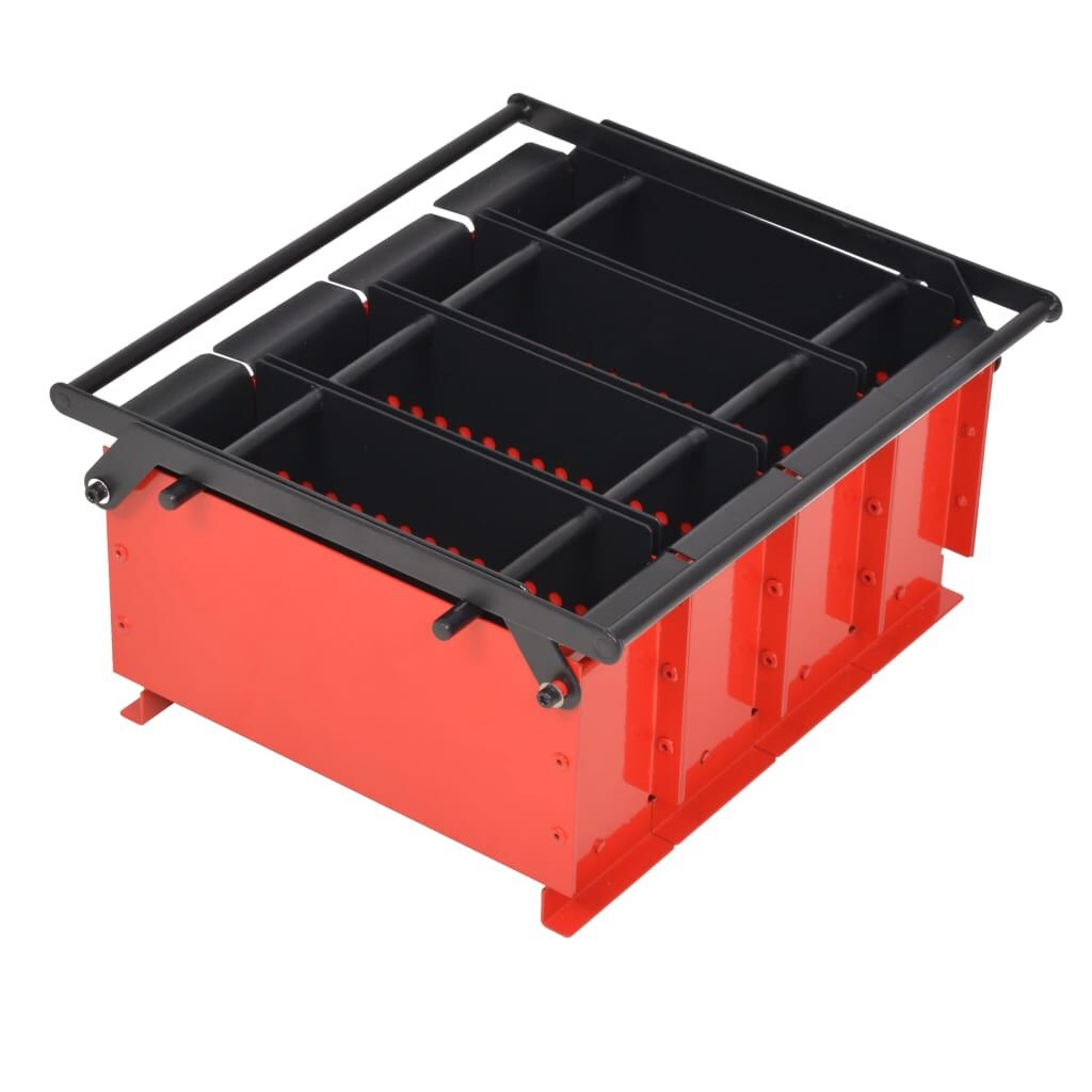 vidaXL Papierbrikettenpers - Zwart/Rood - 35% Korting!
