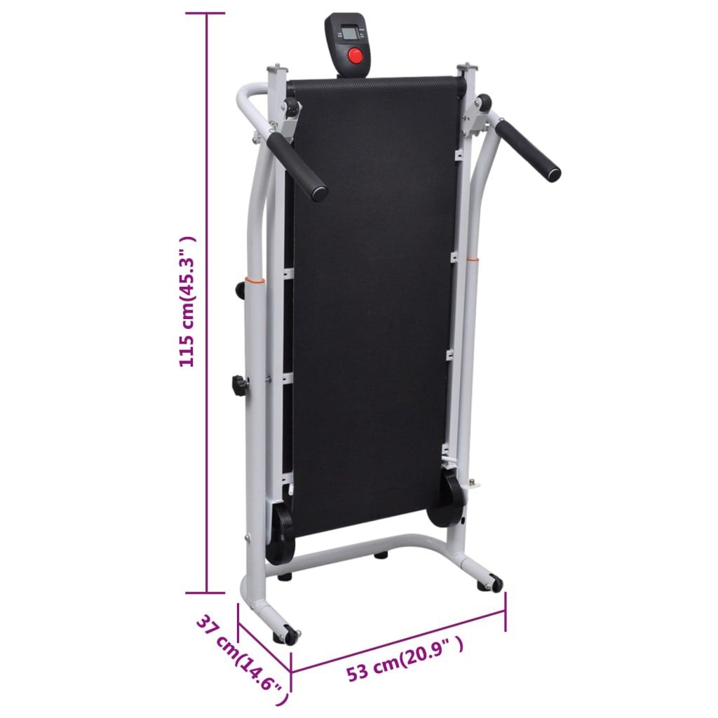 vidaXL Mini Loopband Inklapbaar - Zwart - 35% Korting!