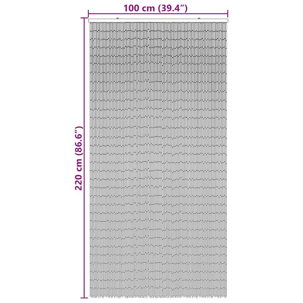 vidaXL Insectengordijn Bamboe 100x220cm Donkergrijs -35%