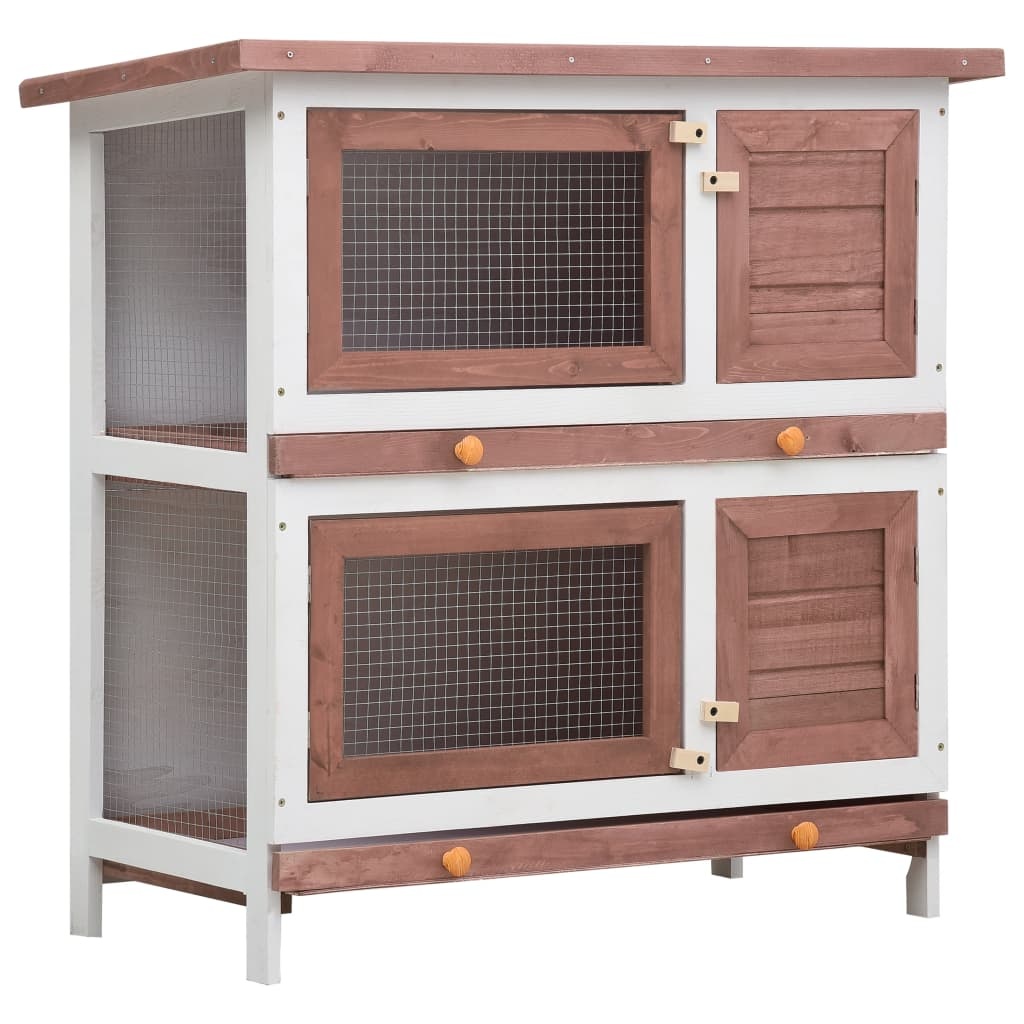 Konijnenhok Buiten - Bruin Hout - 35% Korting!