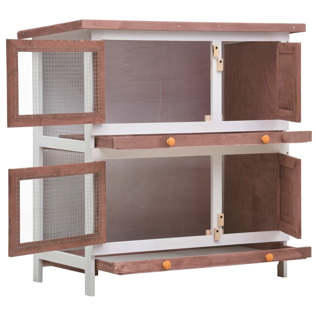 Konijnenhok Buiten - Bruin Hout - 35% Korting!