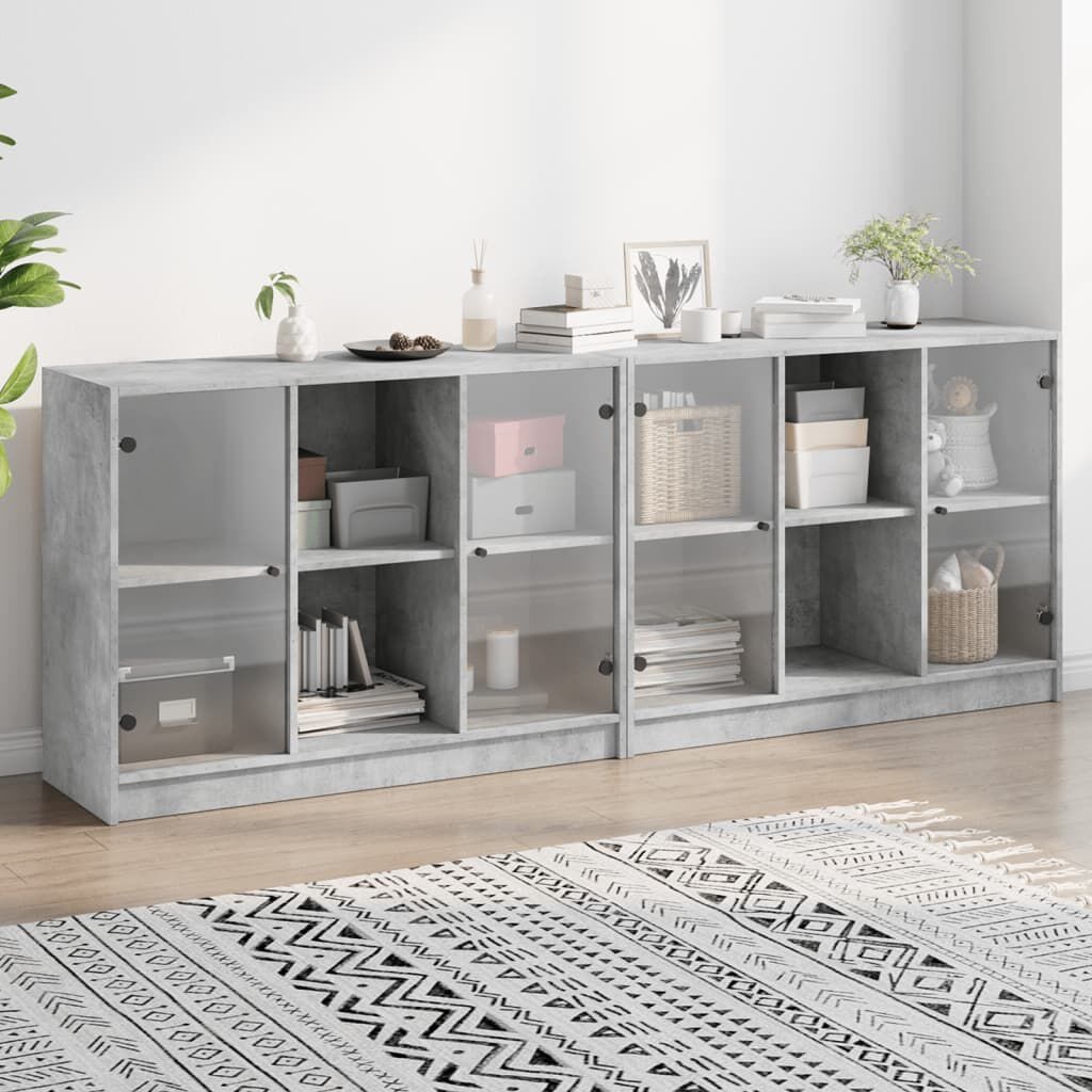 vidaXL Boekenkast Grijs - 204cm - 35% Korting!