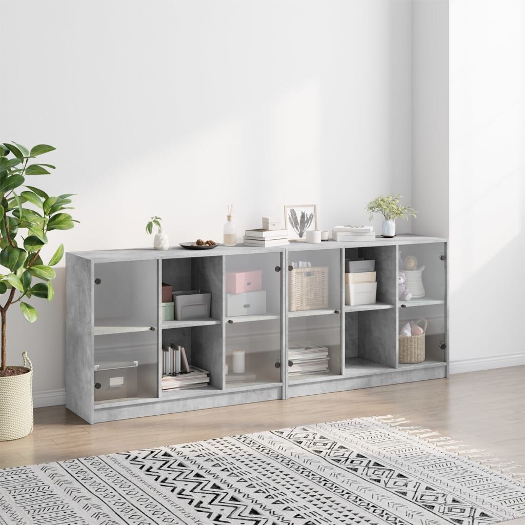 vidaXL Boekenkast Grijs - 204cm - 35% Korting!