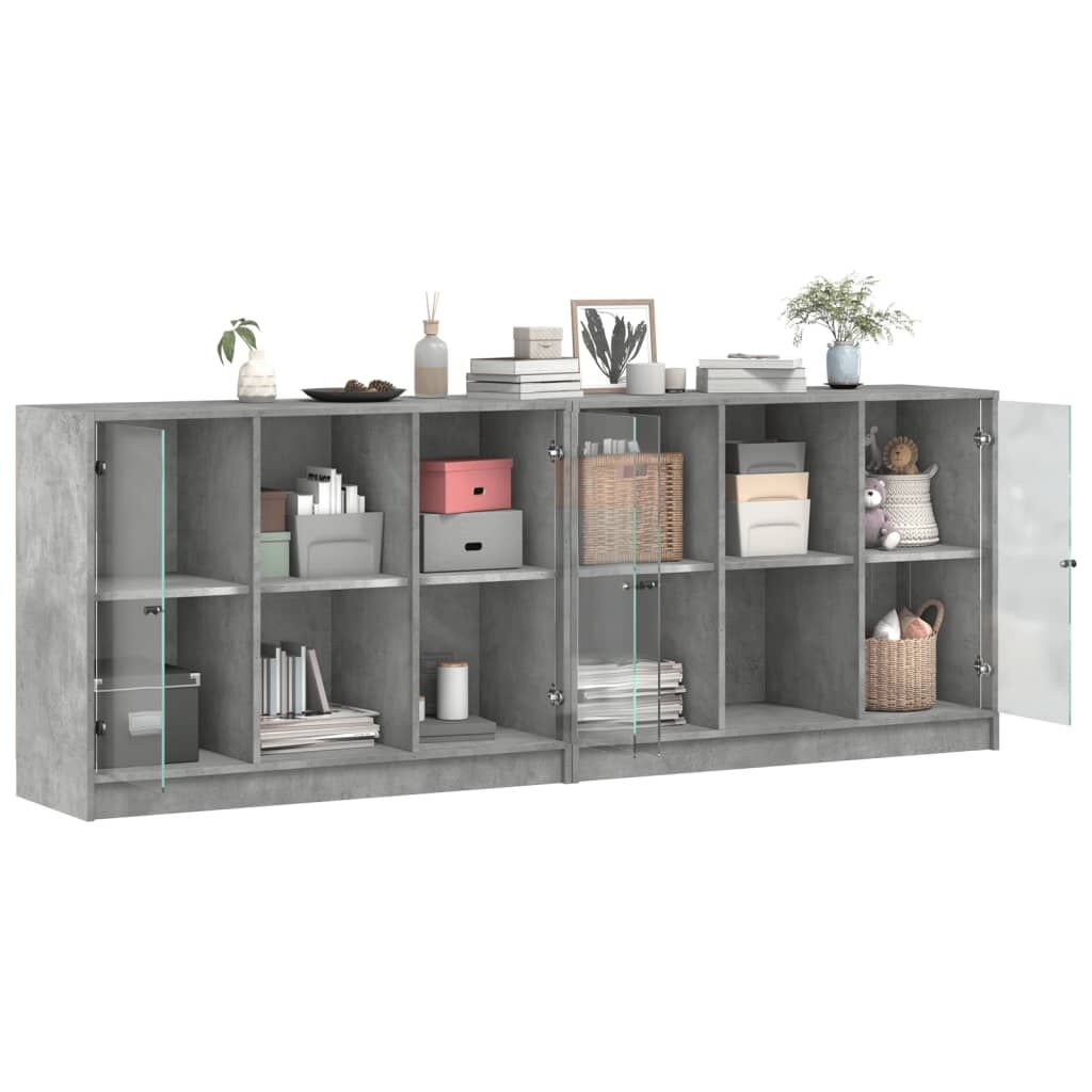 vidaXL Boekenkast Grijs - 204cm - 35% Korting!