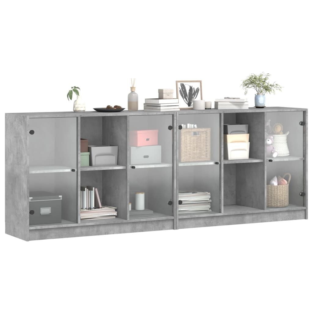 vidaXL Boekenkast Grijs - 204cm - 35% Korting!