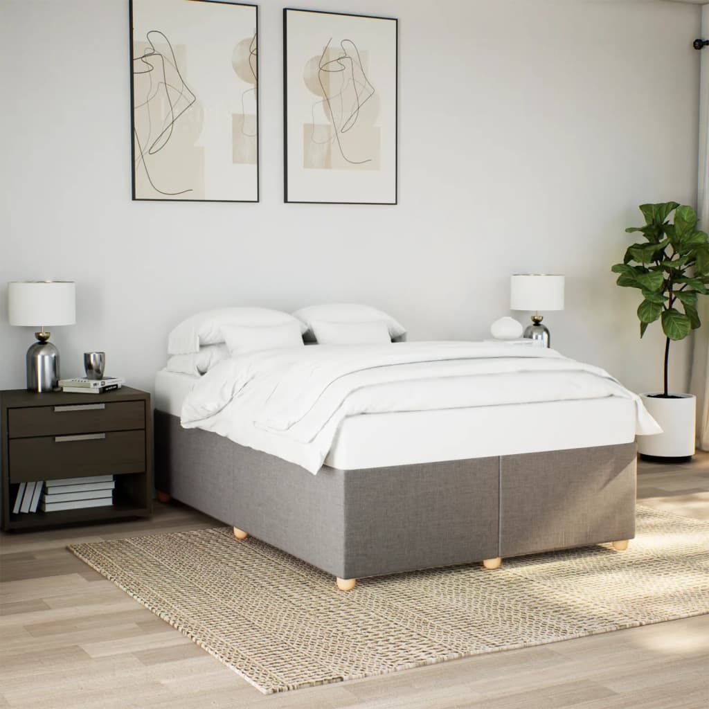 vidaXL Bedframe Taupe 140x200cm - 35% Korting!