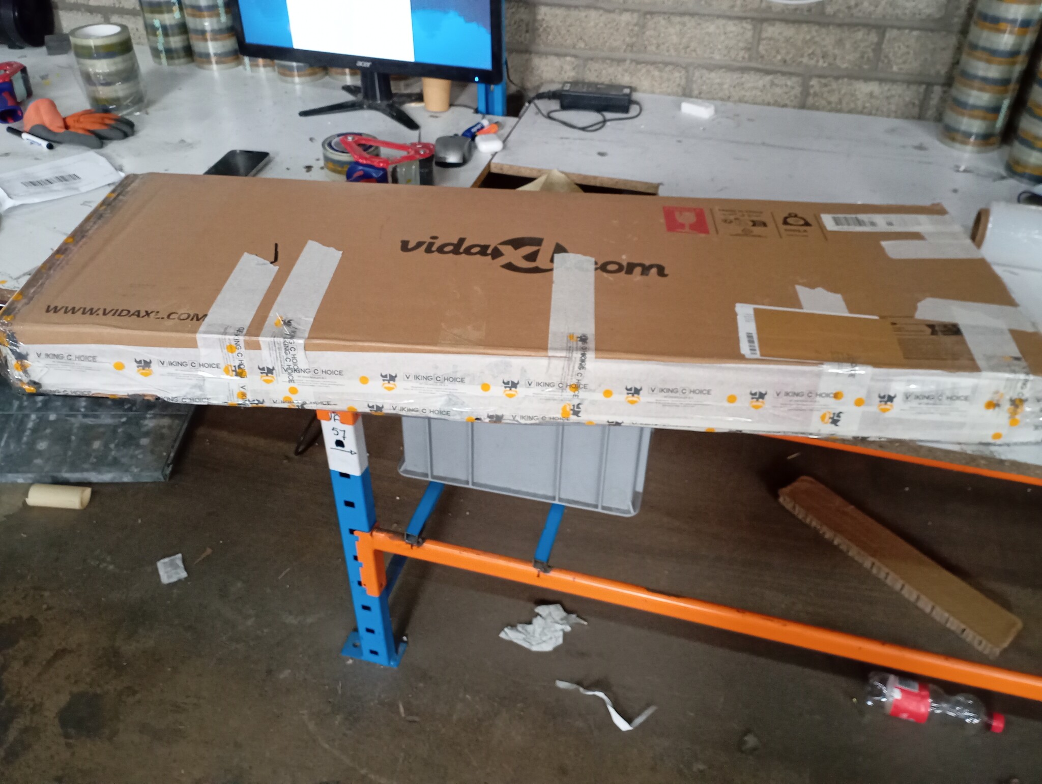 vidaXL Boekenkast Betongrijs 204cm - 45% Korting!