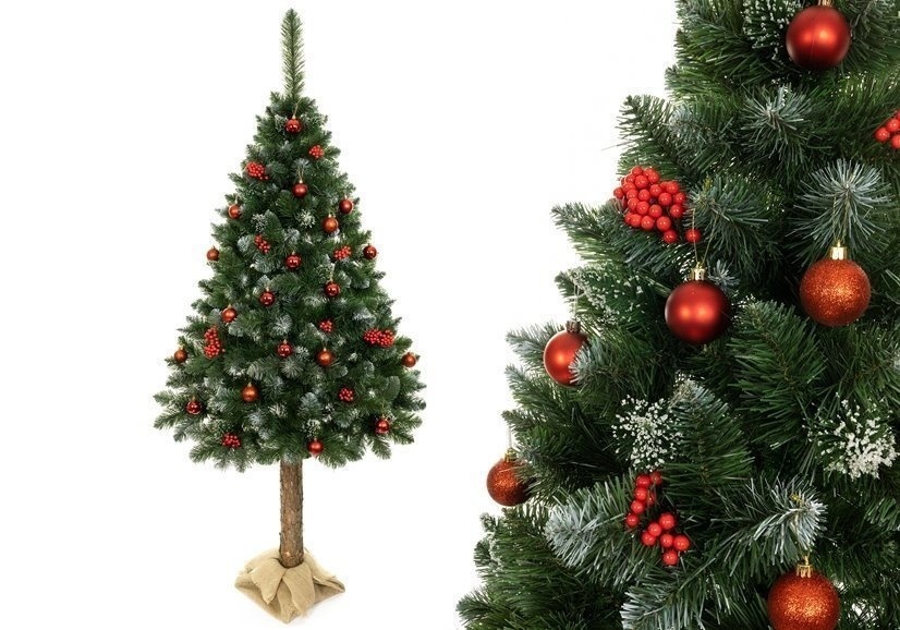 Kunstkerstboom 180cm met Sneeuw & Glitter - Op Stam! 73% Korting