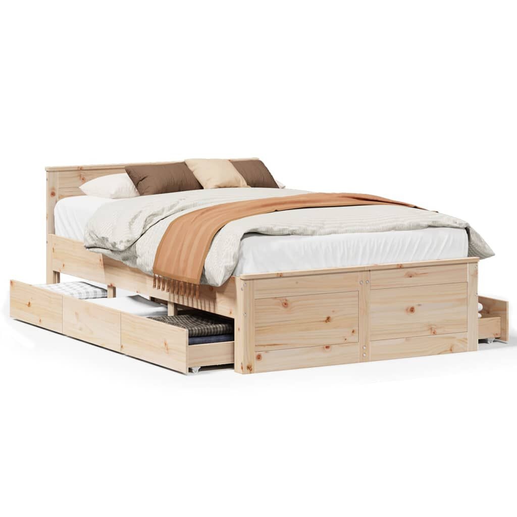 vidaXL Bedframe 120x200 Grenen - 60% Korting!