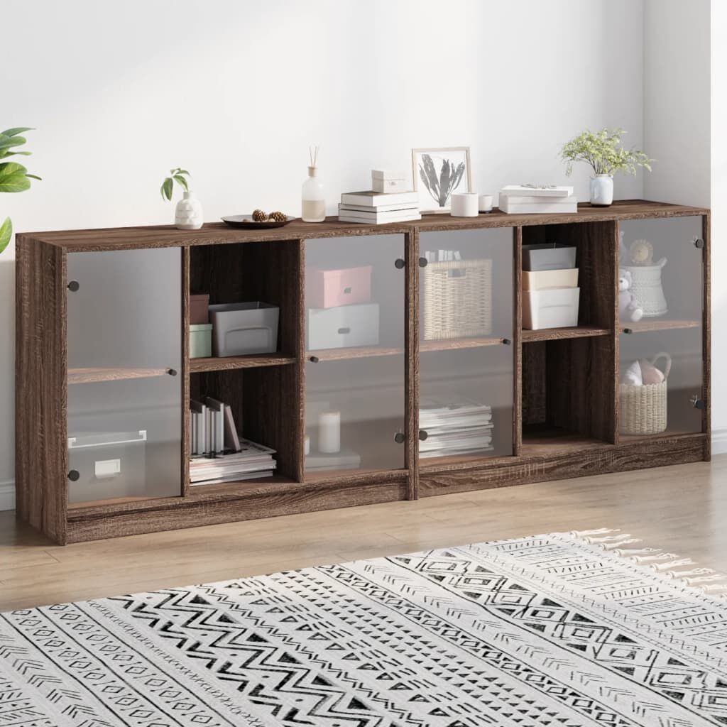 VidaXL Boekenkast Bruin Eiken -35%! Zo Goed Als Nieuw!