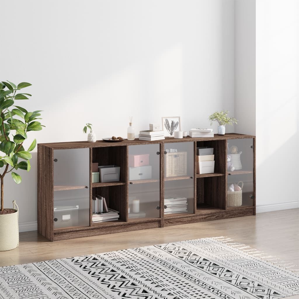 VidaXL Boekenkast Bruin Eiken -35%! Zo Goed Als Nieuw!