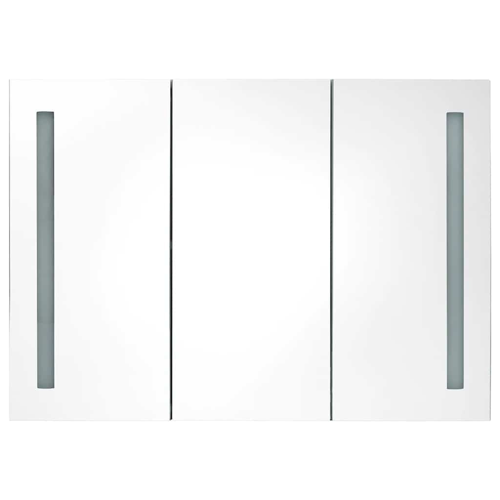 vidaXL Badkamerkast Spiegel+LED Wit 89cm -35% Korting!
