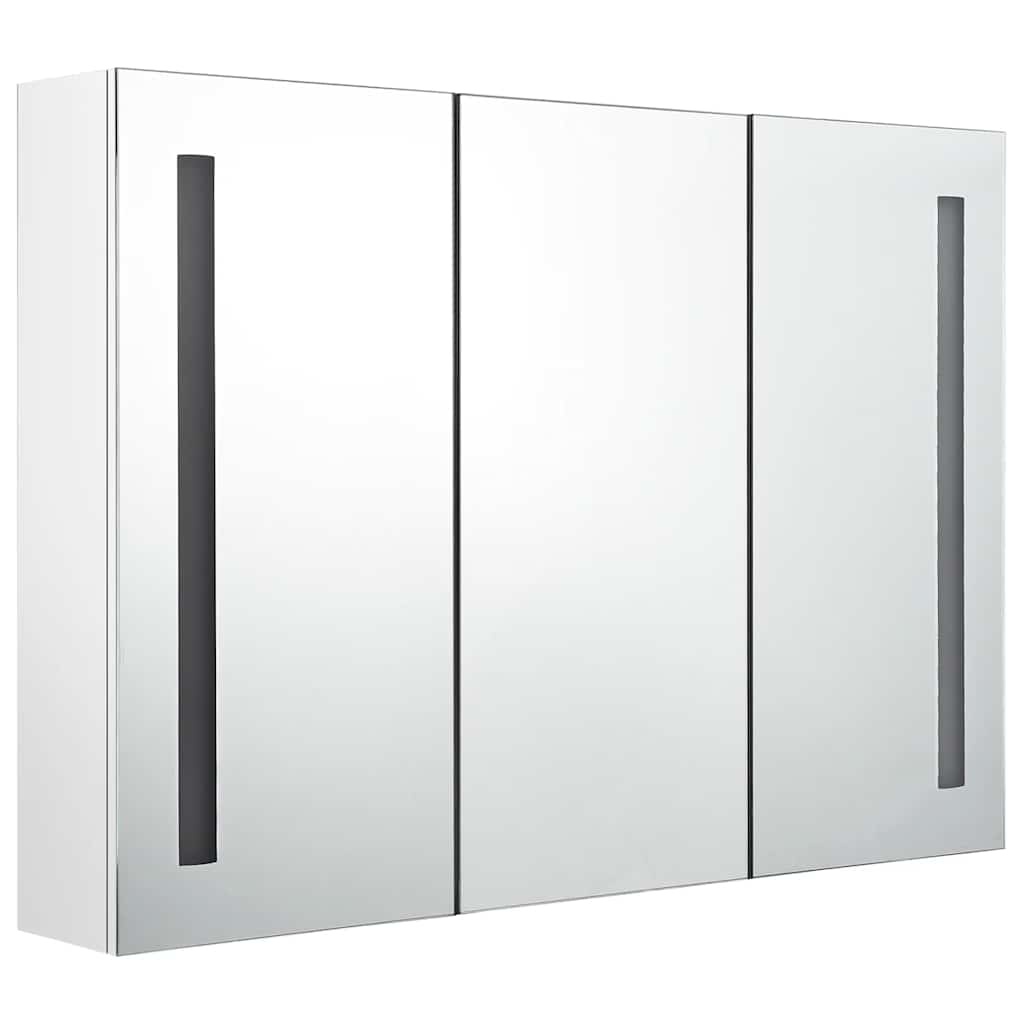 vidaXL Badkamerkast Spiegel+LED Wit 89cm -35% Korting!
