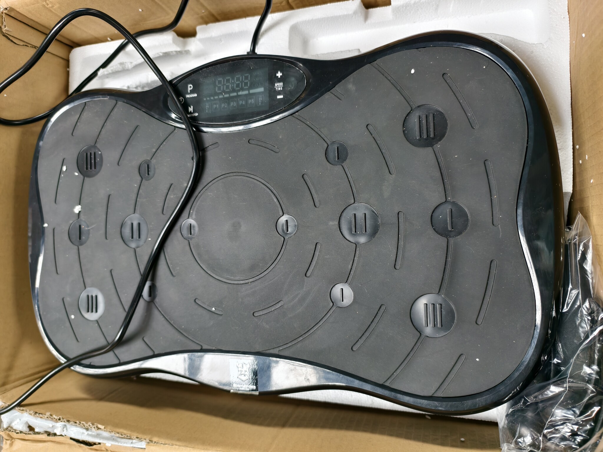 Trilplaat Vibratietrainer Zwart - 55% Korting! Fitness Deal!