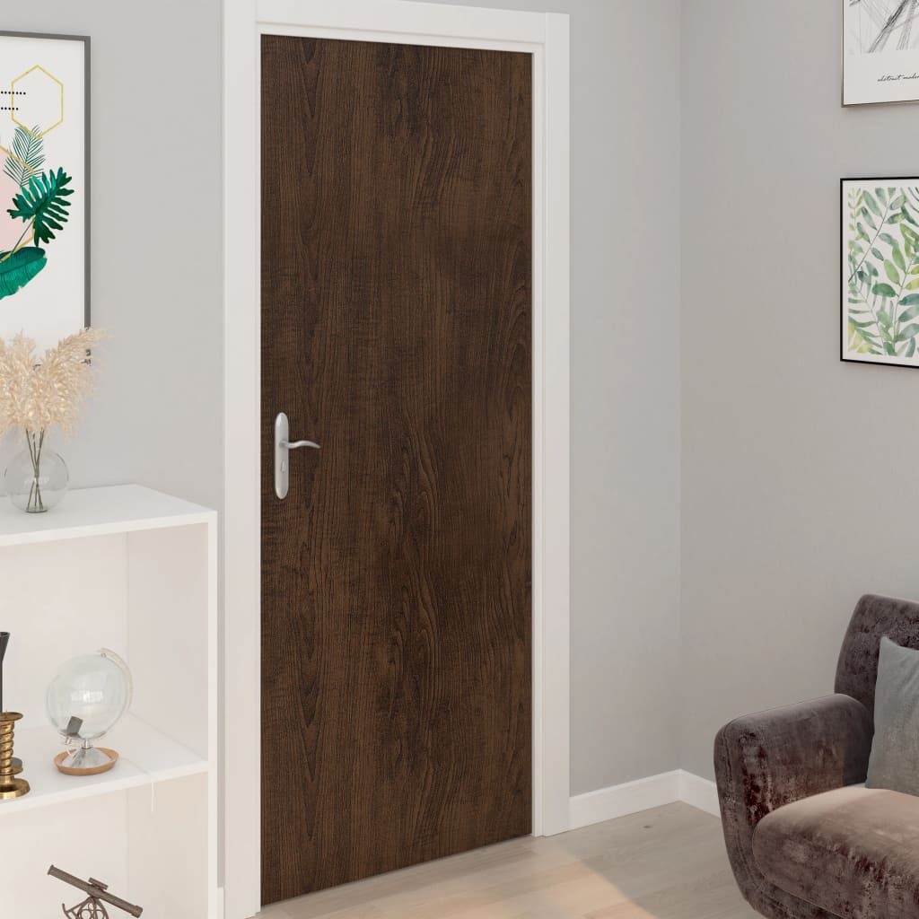 vidaXL Deurfolie Donkereik (2 st) - 210x90cm - 35% Korting!
