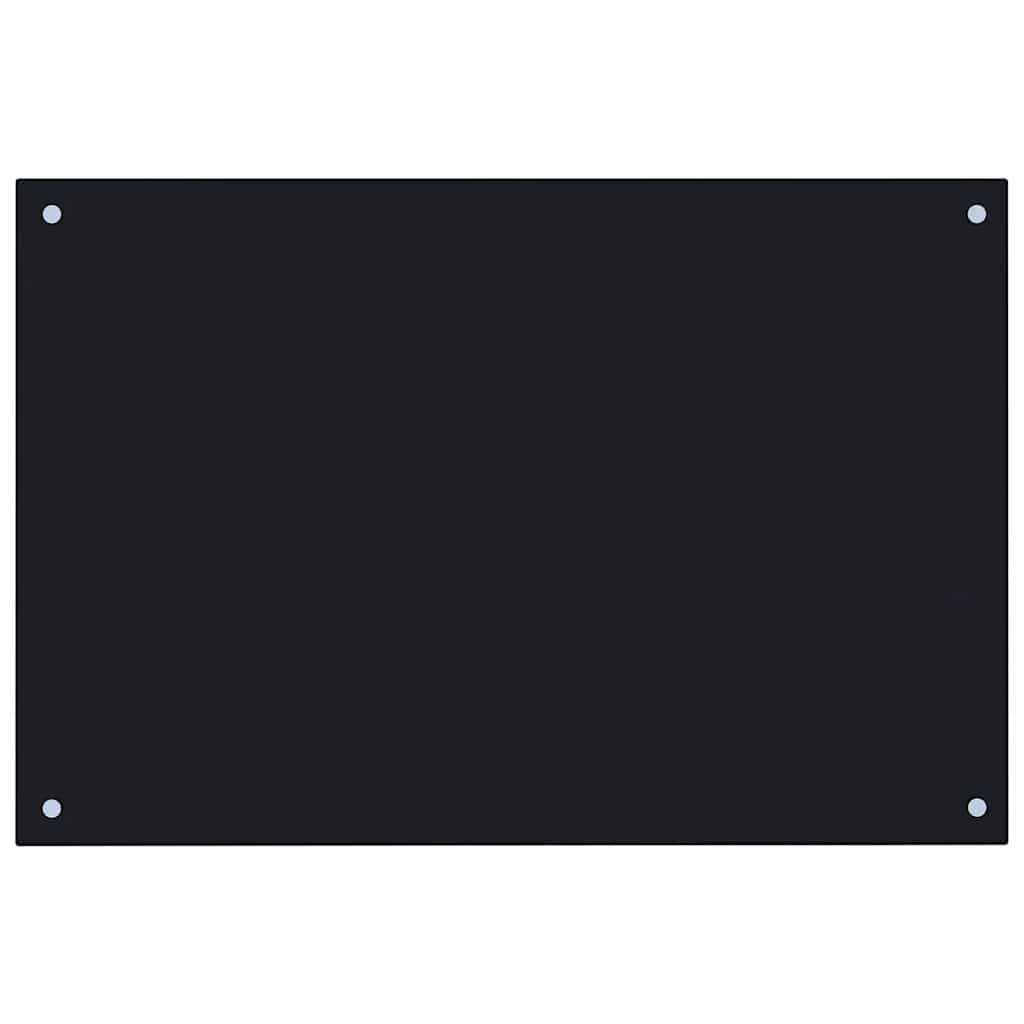 vidaXL Spatscherm Keuken Zwart Glas 90x60cm - 35% Korting!