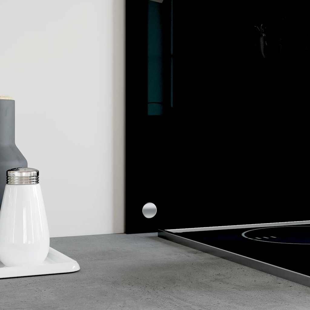 vidaXL Spatscherm Keuken Zwart Glas 90x60cm - 35% Korting!