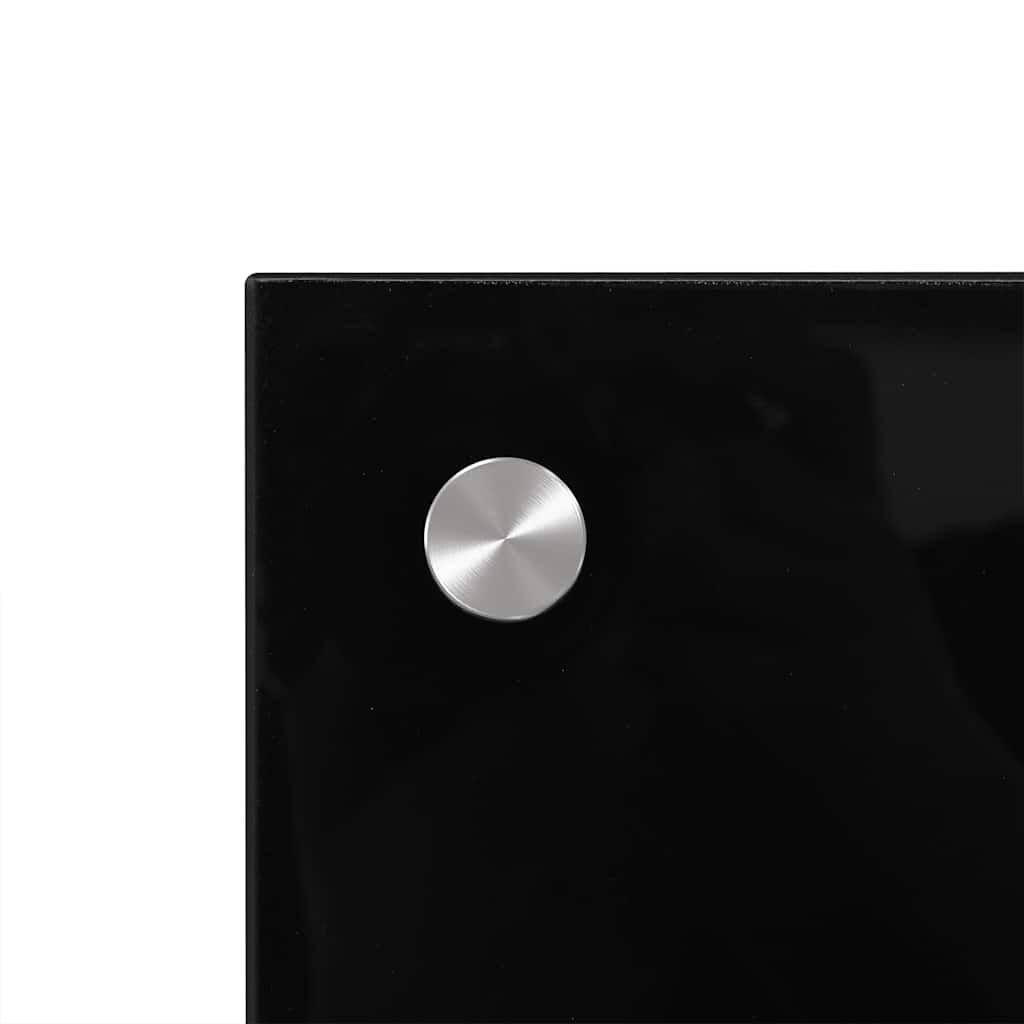 vidaXL Spatscherm Keuken Zwart Glas 90x60cm - 35% Korting!