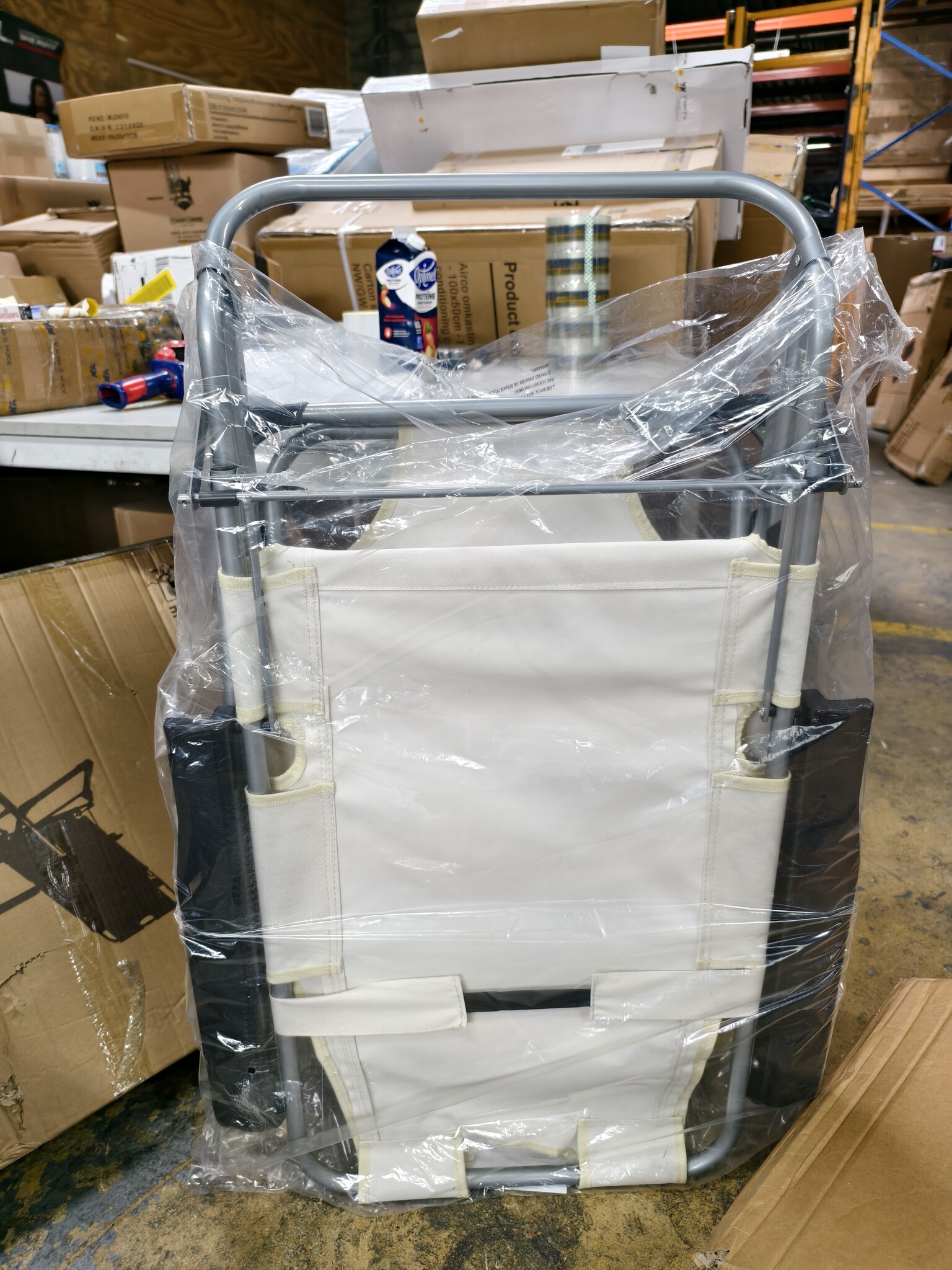 2-in-1 Tuinstoel Ligstoel Beige - 55% Korting!