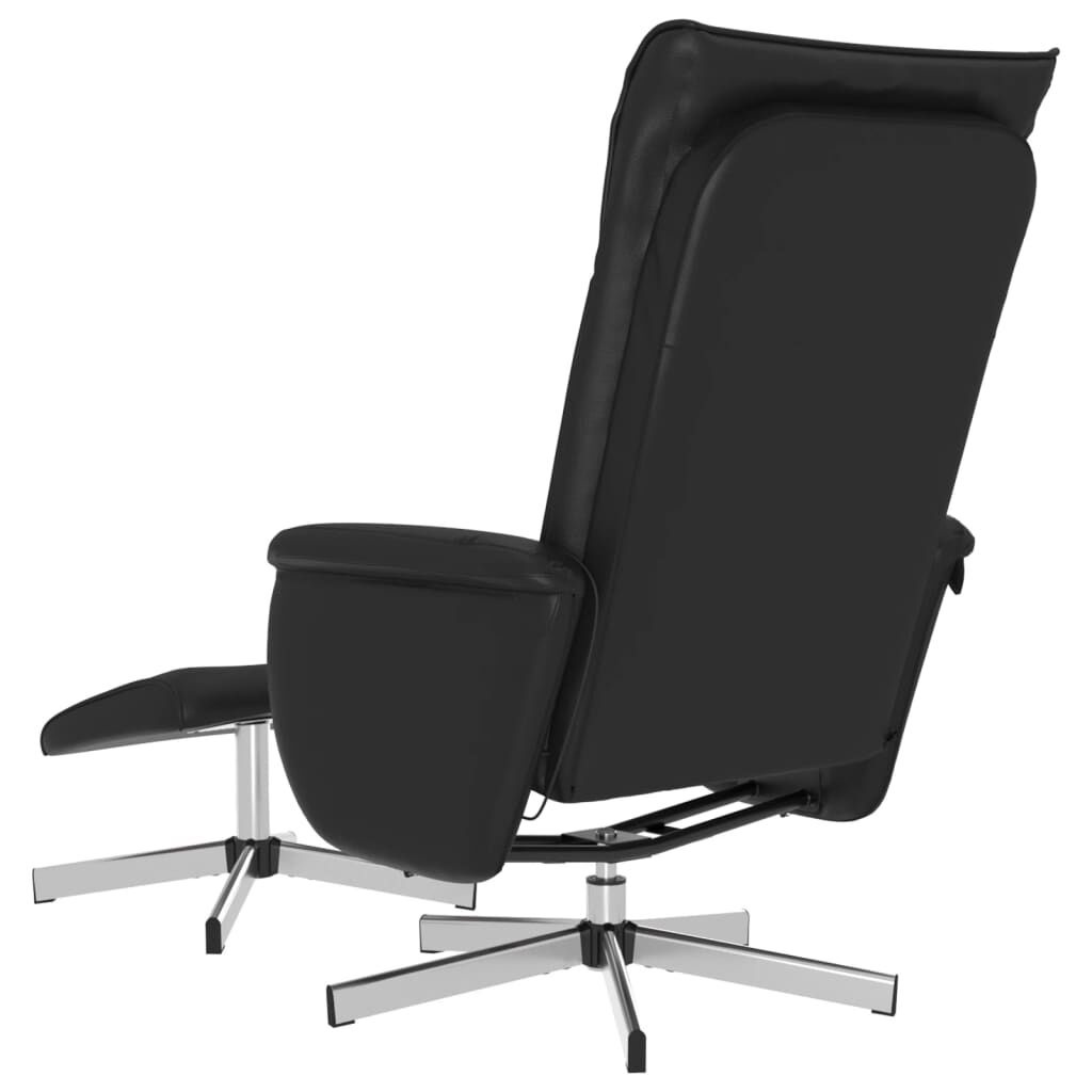 vidaXL Massagestoel + Voetenbank Zwart - 35% Korting!